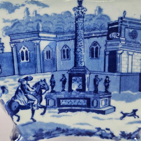 Genuine Victoria Ware Ironstone Flow Blue And White Large Teapot - Picture 10 of 15